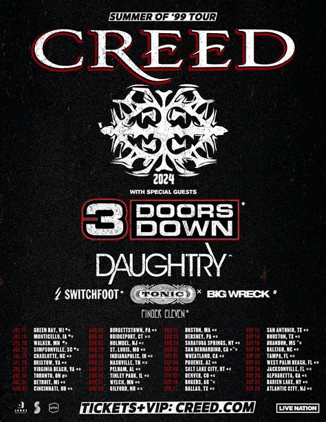 creed 2024 tour schedule